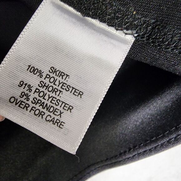 Exertek Womens Skorts Sz 3X Black Built In Shorts Pull On Drawstring Zip Pockets - Picture 8 of 9